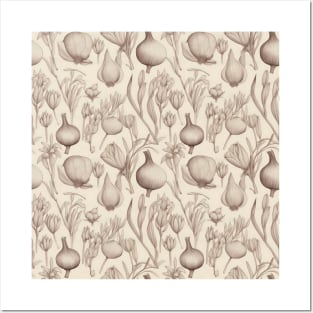 Garlic and Onion pattern, Onion and Garlic Posters and Art